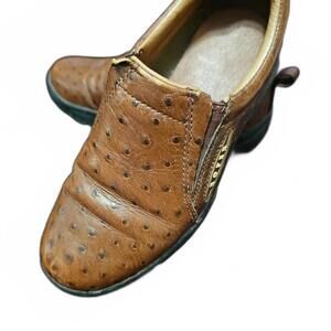 Roper Womens Ostrich Design Performance Slip On  Comfort Walking Shoes Size 6.5